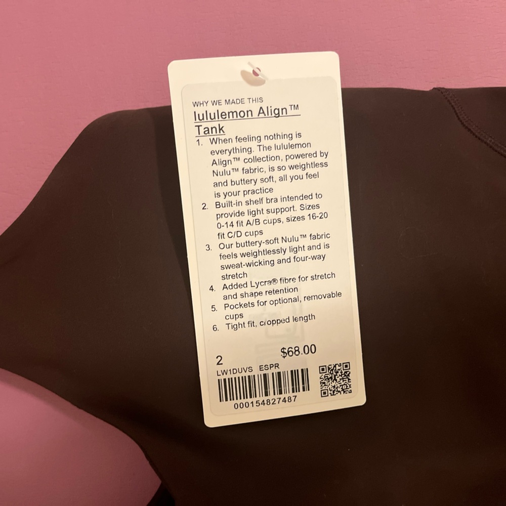 NWT Lululemon Align Tank Top - Picture 4 of 5